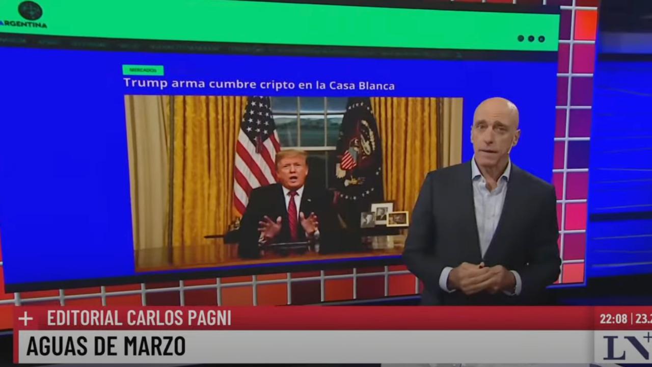 Durante el programa de ayer de Carlos Pagni en LN+, se destacó una de las noticias más relevantes de la semana: la reunión cripto convocada por Donald Trump en la Casa Blanca para el próximo viernes.