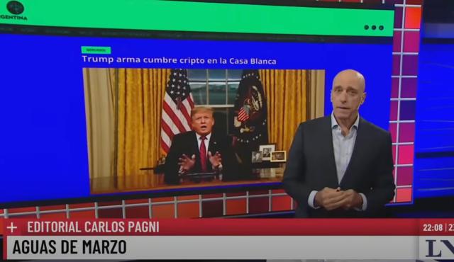 Durante el programa de ayer de Carlos Pagni en LN+, se destacó una de las noticias más relevantes de la semana: la reunión cripto convocada por Donald Trump en la Casa Blanca para el próximo viernes.