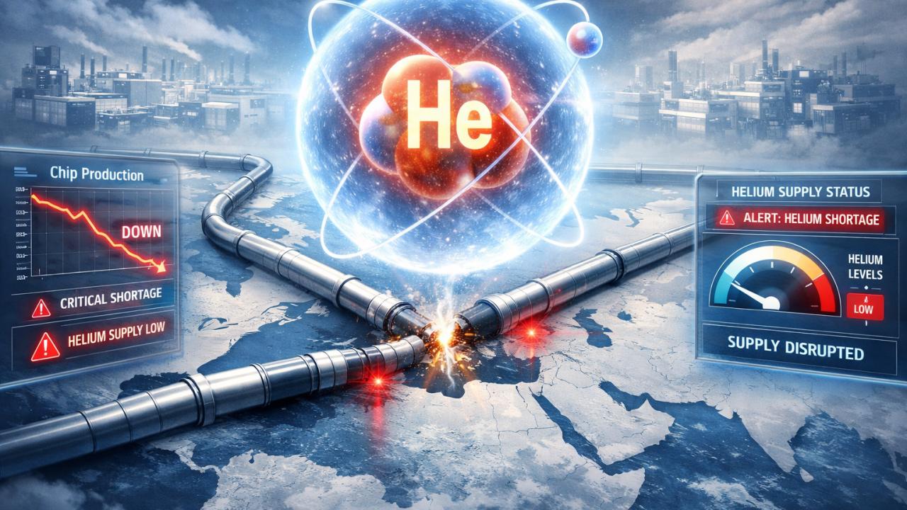 El posible cierre del Estrecho de Ormuz reconfigura el mapa de riesgos de la economía global. Pero más allá del impacto inmediato sobre el petróleo y el gas natural licuado, emerge un factor menos visible y altamente estratégico: el helio, un insumo crítico para la fabricación de semiconductores y, por extensión, para toda la economía digital