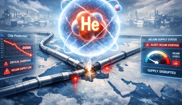 El posible cierre del Estrecho de Ormuz reconfigura el mapa de riesgos de la economía global. Pero más allá del impacto inmediato sobre el petróleo y el gas natural licuado, emerge un factor menos visible y altamente estratégico: el helio, un insumo crítico para la fabricación de semiconductores y, por extensión, para toda la economía digital