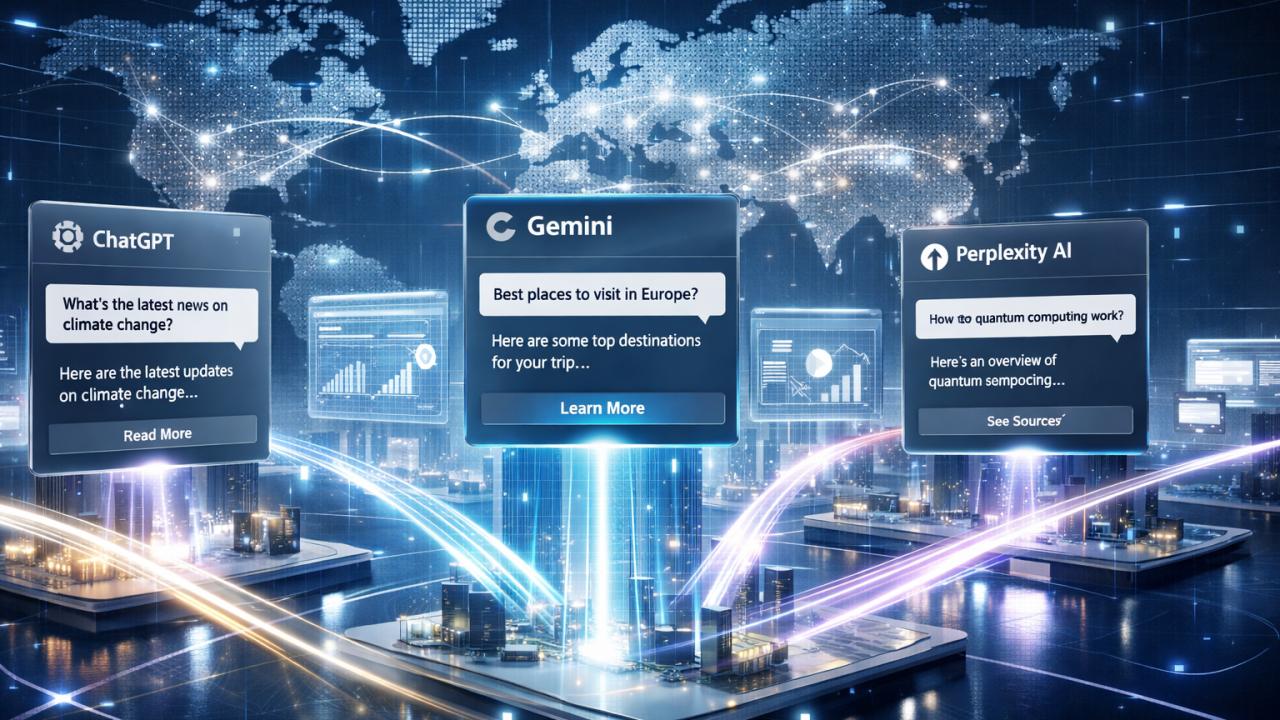 Un nuevo informe basado en más de 1.000.000 sitios web muestra un cambio en el mapa del tráfico generado por Inteligencia Artificial: el sistema de Google desplazó a Perplexity como la segunda fuente de visitas hacia páginas web, aunque ChatGPT mantiene una ventaja dominante.