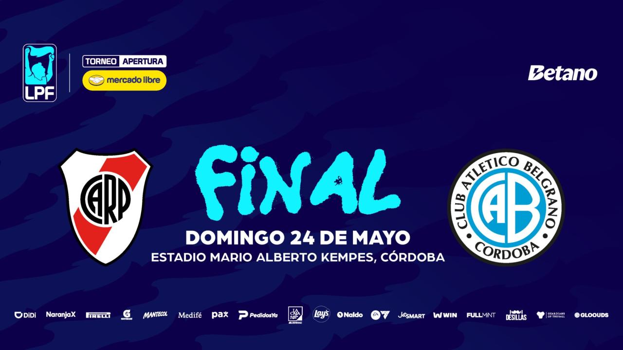 La cuenta regresiva para la final del Torneo Apertura 2026 ya comenzó y miles de hinchas buscan asegurarse un lugar en el Estadio Mario Alberto Kempes de Córdoba, sede elegida por la AFA para definir al nuevo campeón del fútbol argentino. El partido se jugará el domingo 24 de mayo desde las 15:30 y la venta de entradas tendrá un esquema escalonado con preventa, cupos limitados y validación obligatoria mediante DNI.