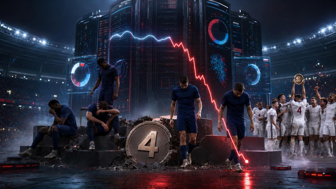 El seleccionado francés llegó a las semifinales como el máximo favorito del modelo de Opta, con cerca del 34% de probabilidades de ser campeón. Sin embargo, perdió con España, cayó 6-4 ante Inglaterra y cerró el torneo fuera del podio.