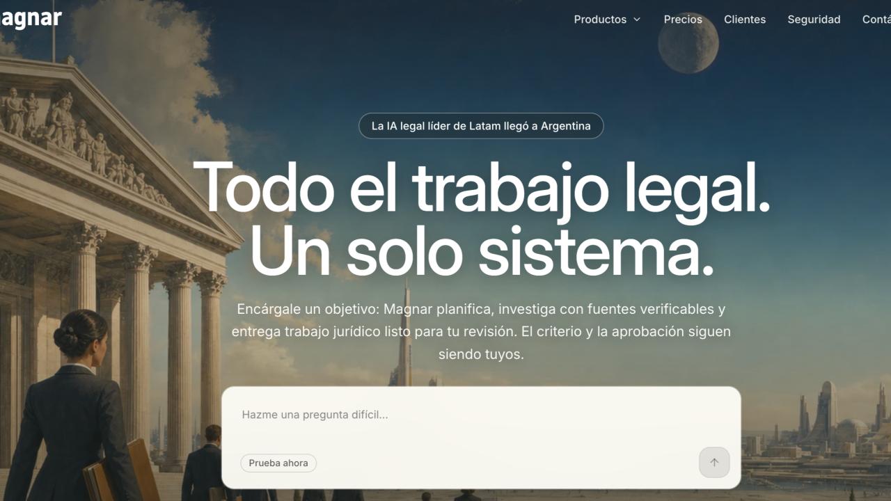 La legaltech de origen chileno Magnar desembarca en el país con una plataforma de inteligencia artificial especializada en derecho, con respuestas trazables y avanzados estándares de seguridad. La compañía ya opera en Chile, Perú, Ecuador, Costa Rica, Colombia y Uruguay, y llega a Argentina respaldada por US$800.000 levantados en rondas de inversión. Buscan impulsar la productividad de más de 5 mil abogados, solo en los primeros meses de su lanzamiento. 