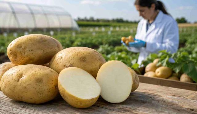 Desarrollada por especialistas del INTA Balcarce y el Conicet, la nueva variedad reduce el oscurecimiento provocado por golpes y cortes. La innovación busca disminuir pérdidas, descartes industriales y desperdicio de alimentos.