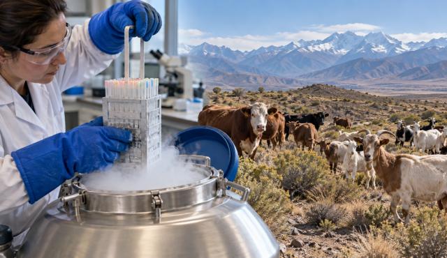 Investigadores del CONICET y el Gobierno provincial trabajan en la conservación de semen y embriones y en técnicas de reproducción asistida. La iniciativa busca preservar recursos genéticos valiosos y fortalecer la producción, especialmente frente a pérdidas de animales por sequías e incendios.