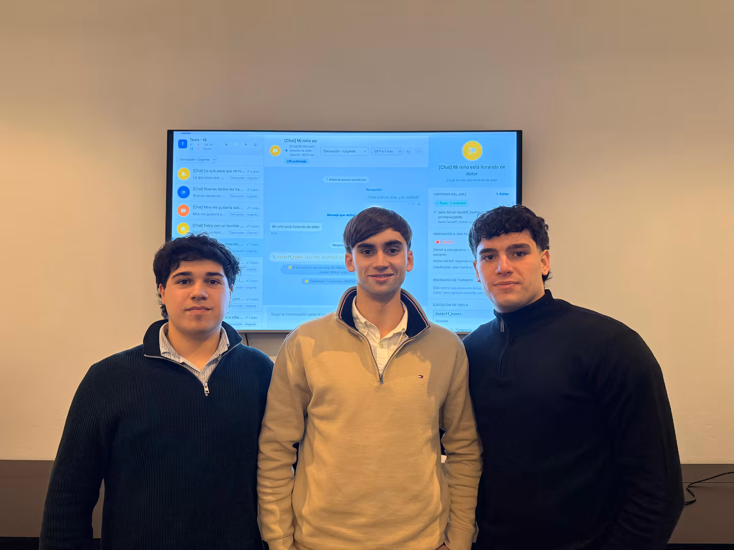 Conrado Lanfrit, Felipe Ricciardi y Diego Arrechea, creadores de Orbita (Foto: gentileza Orbita)