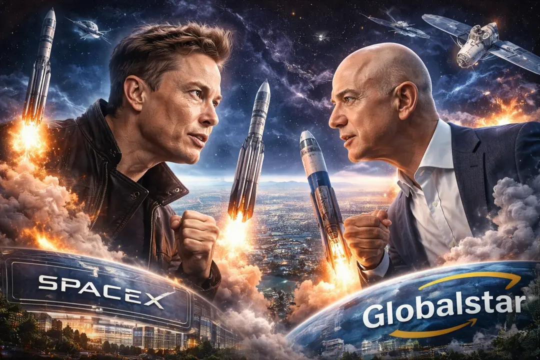  Duelo espacial entre Elon Musk y Jeff Bezos. / Mundiario.