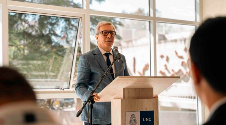 Jhon Boretto, rector de la Universidad Nacional de C&oacute;rdoba. Foto: Prensa UNC