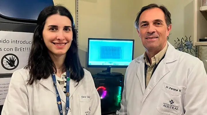 Carolina Setula y Marcelo Perone., líderes del paper sobre diabetes Foto: gentileza investigador.