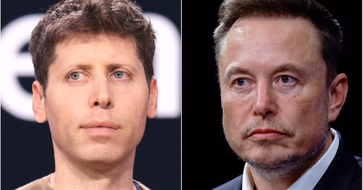 Sam Altman, CEO de OpenAI  y Elon Musk, fundador de xAI