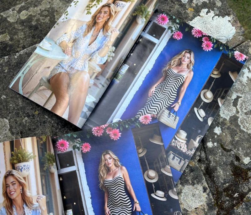 Guess publicó un anuncio de doble página en la edición de agosto de Vogue... ¿puedes identificar la advertencia de que se creó con AI?